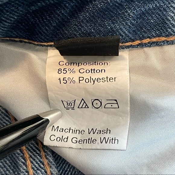 Shein High Rise Mom Jeans Women's Size 26 Medium Wash Blue Tapered Leg - Picture 5 of 11